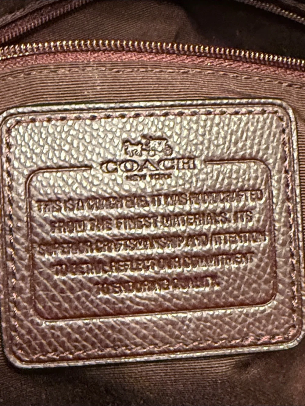 COACH Burgundy Studded Dome Satchel with Gold Hardware - Picture 8 of 13